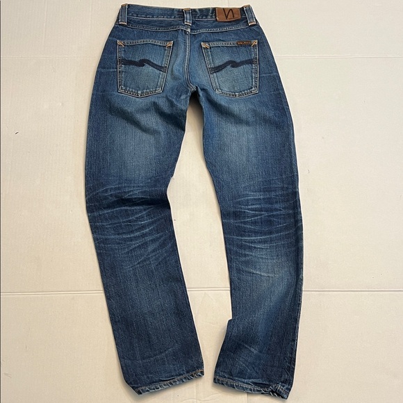 NUDIE JEANS STEADY EDDIE MENS ORGANIC COTTON BUTTON FLY JEANS 30x32 - Picture 4 of 16